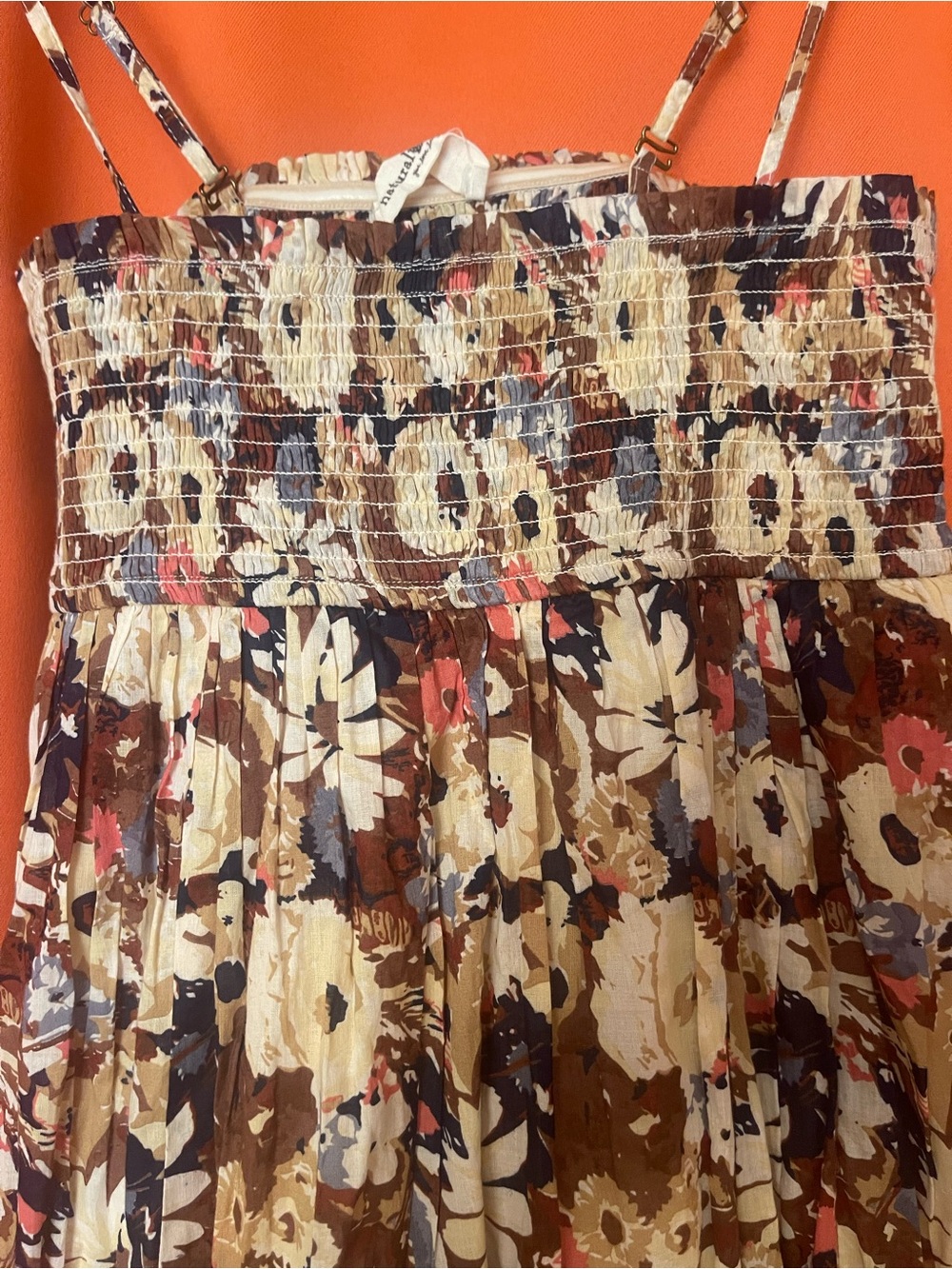 NATURAL LIFE Brown Floral Maxi Skirt/sun dress - Picture 4 of 6